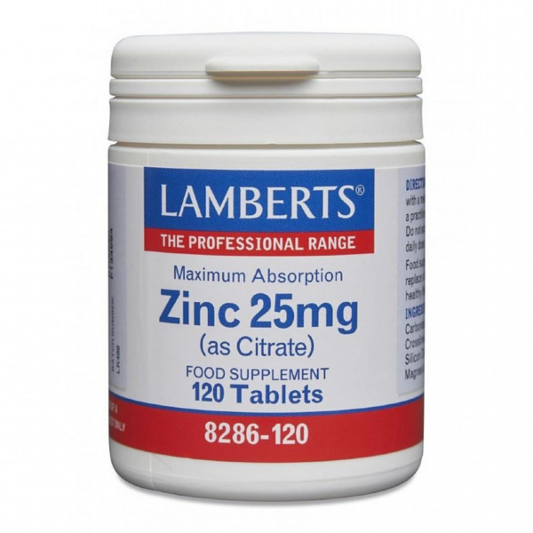 Lamberts Zinc Citrate 25mg Tabs 120's